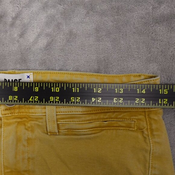 Paige jeans Colette Crop Flare women's 29 mustard gold - Picture 6 of 11